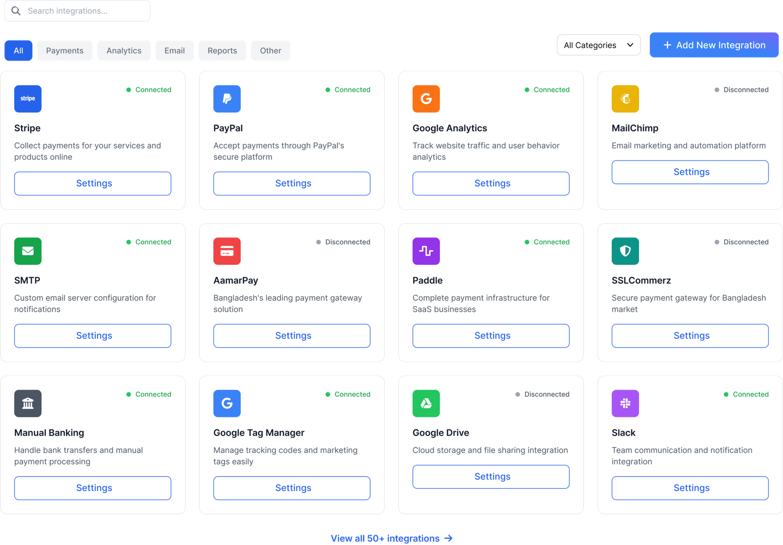 Central Hub for All Integrations