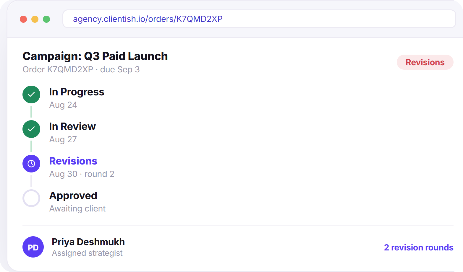 Track Every Campaign From Draft to Client Approval