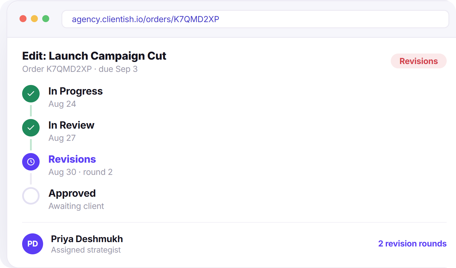Track Every Cut From Rough Draft to Client Approval