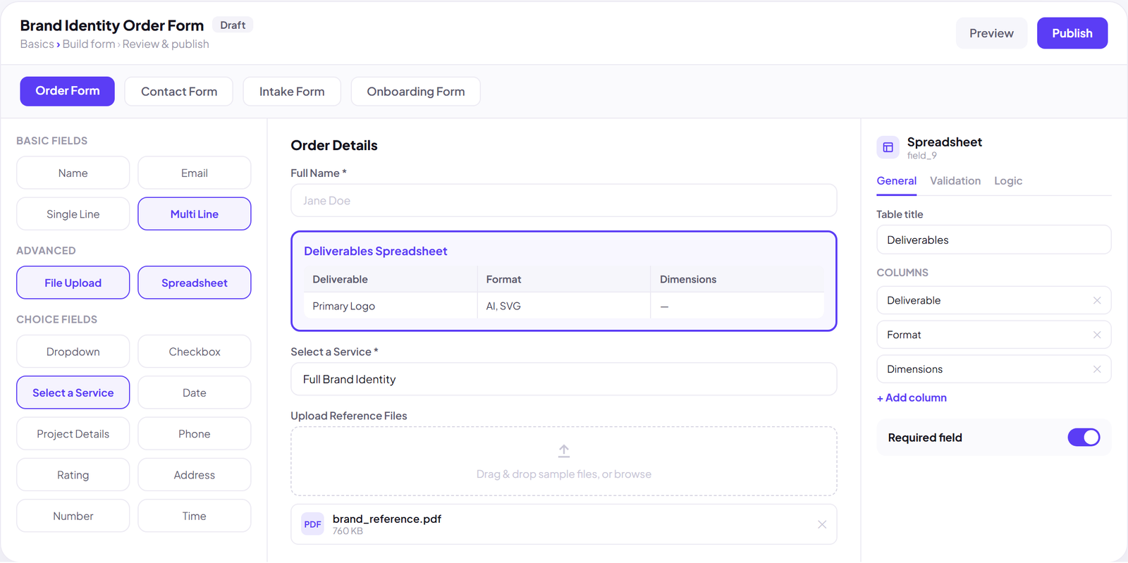 Build the Order Form Your Design Workflow Needs