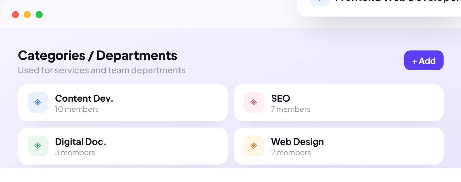 Manage Roles, Departments, and Access in One Dashboard