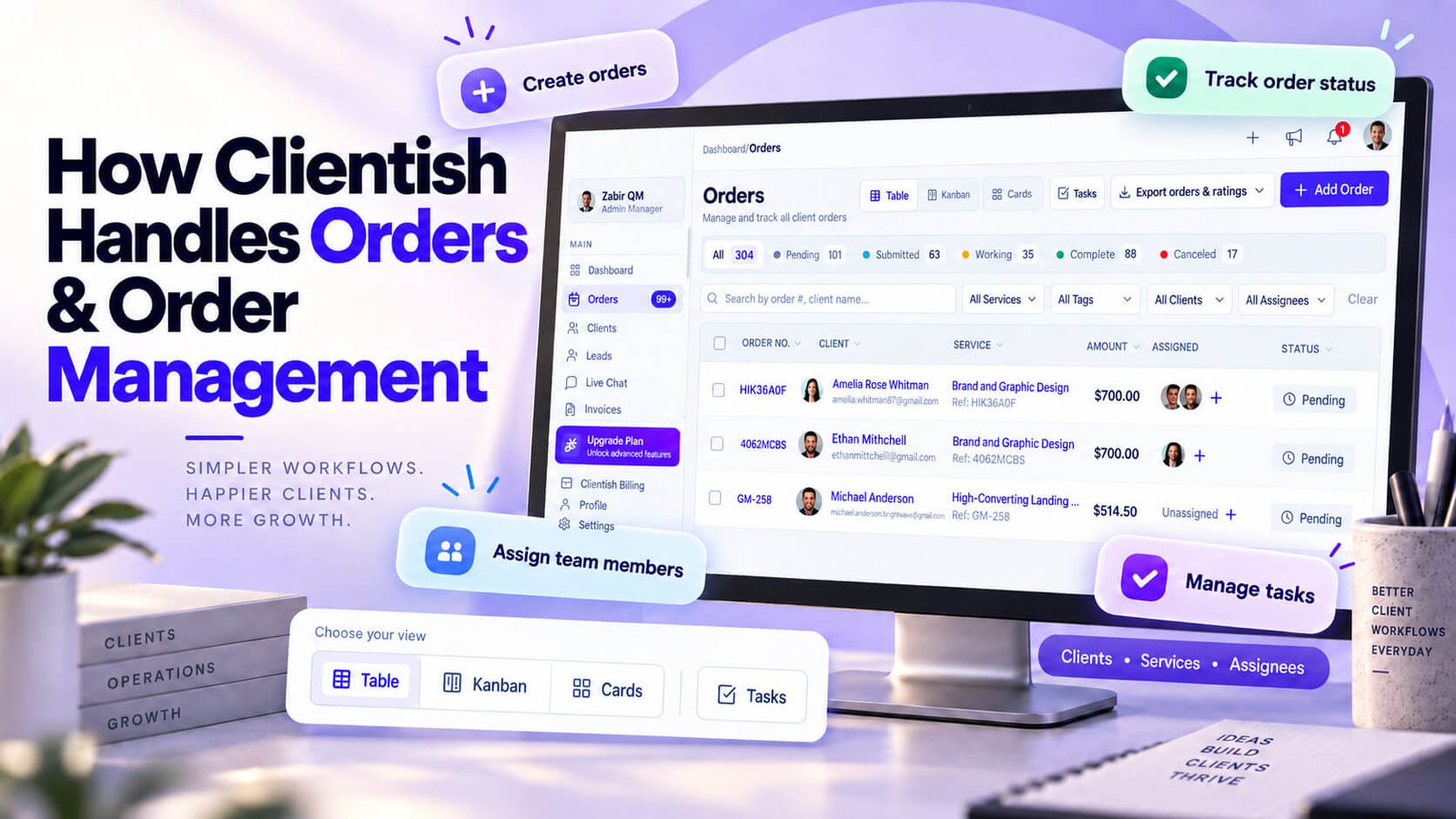 How Clientish Handles Orders & Order Managements -