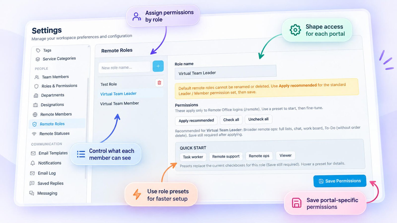 How Roles and Permissions Shape Each Portal in clientish