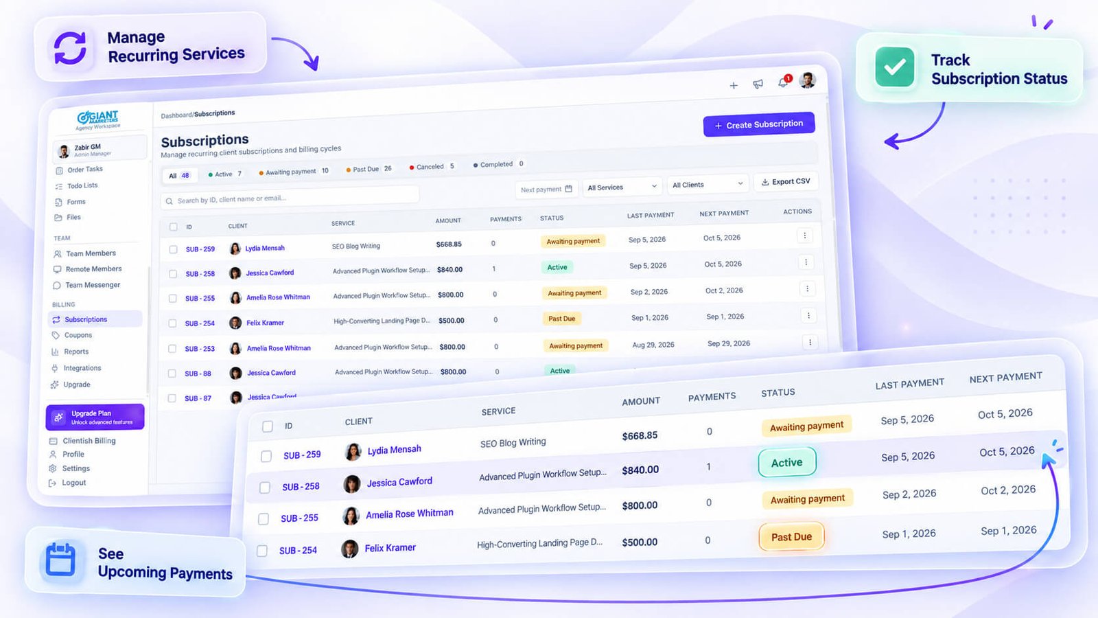 Managing Subscriptions and Recurring Revenue