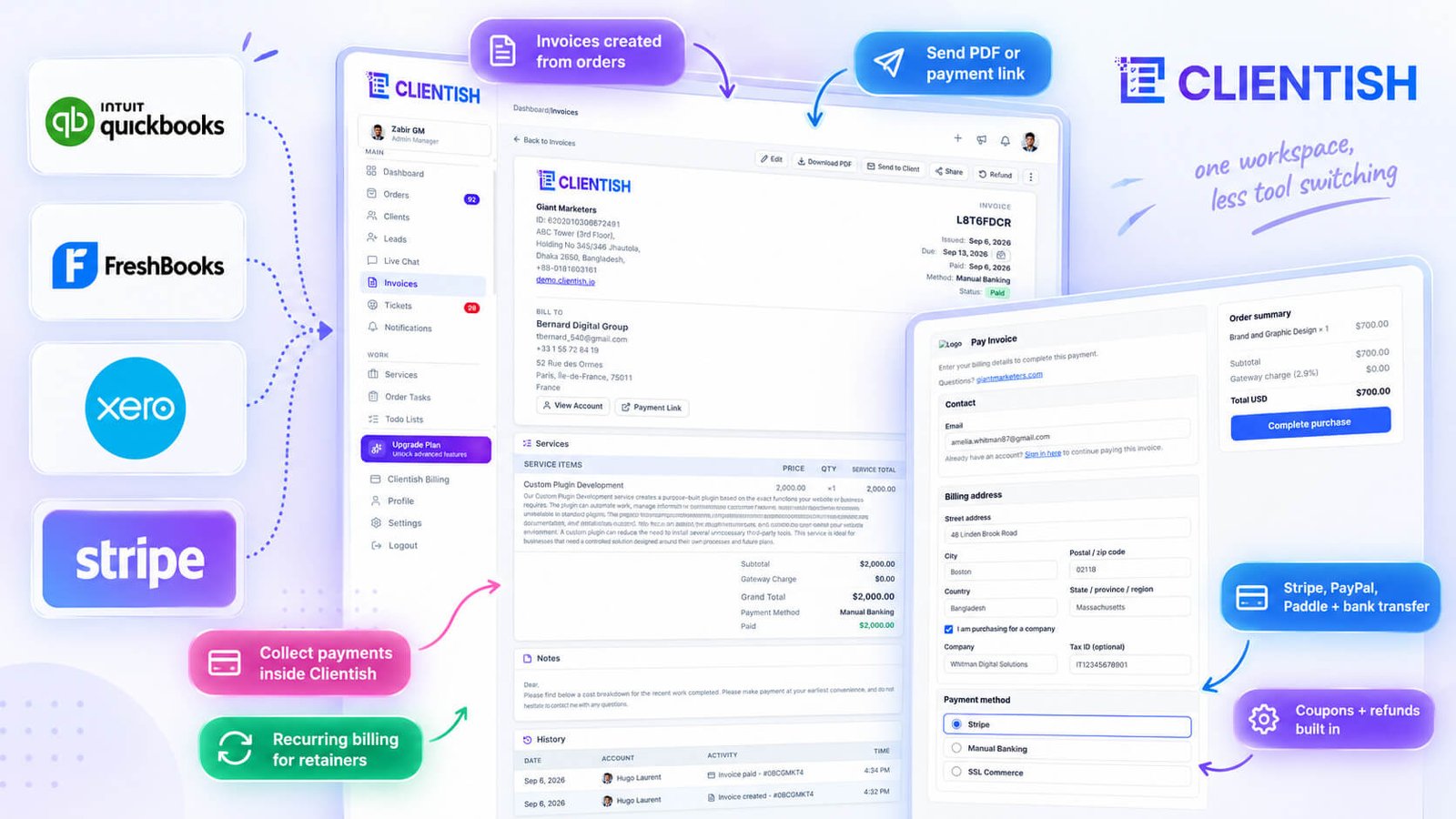 Replacing Separate Invoicing and Payment Tools