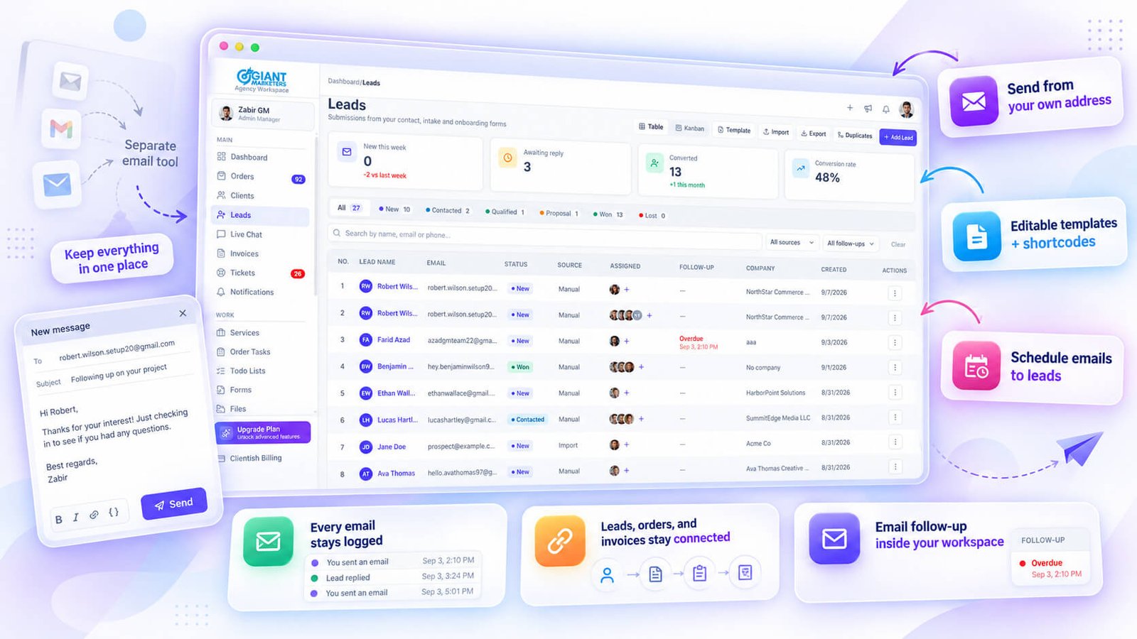 Replacing a Separate Email Tool with clientish