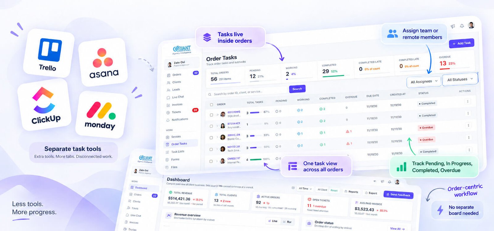 Replacing a Separate Project or Task Tools