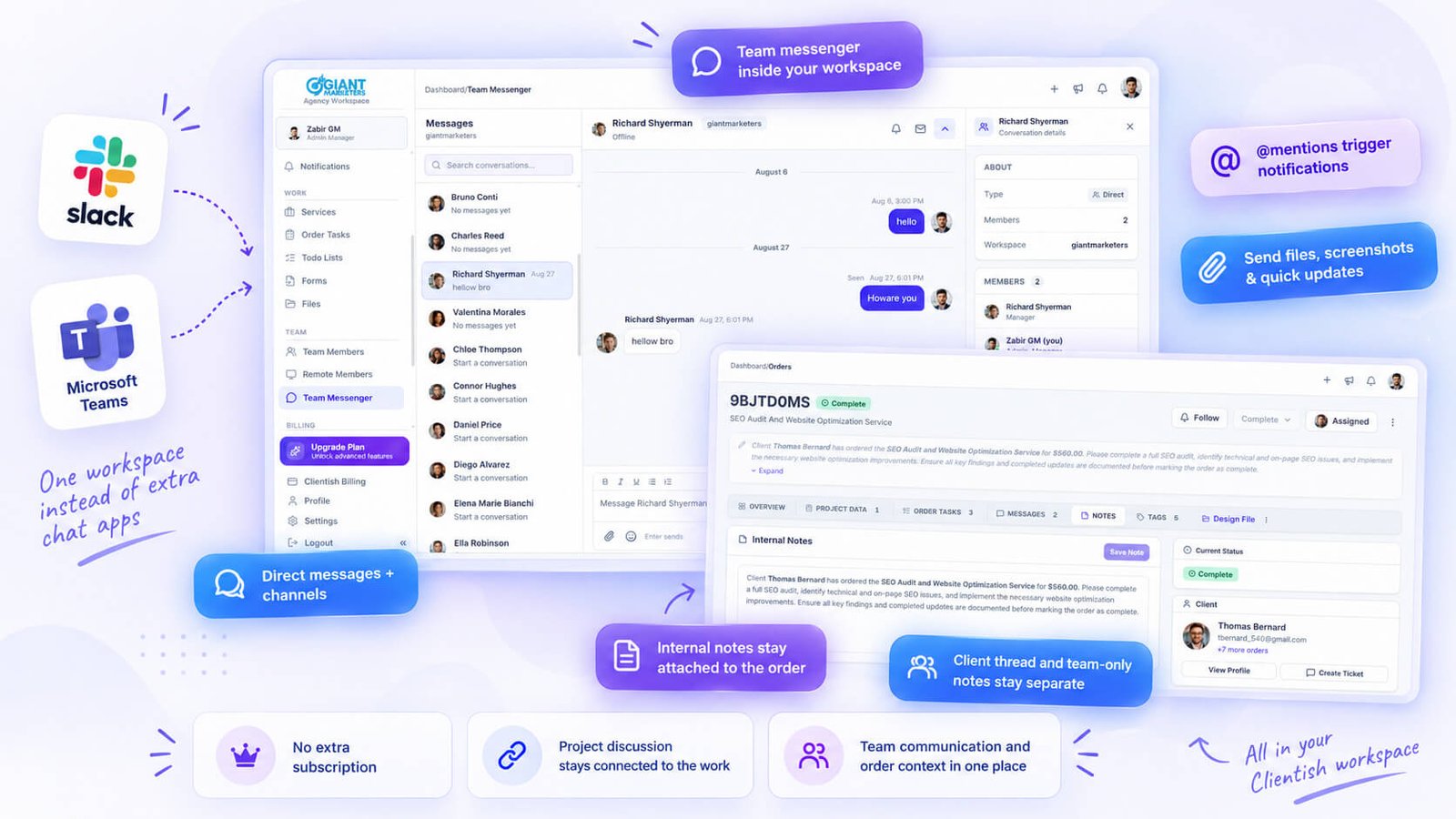 Replacing a Separate Team Communication App
