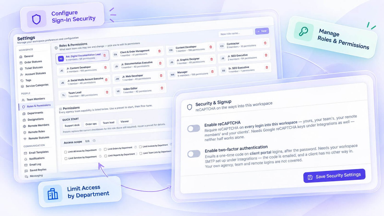 Security and Access Control Across Your Workspace