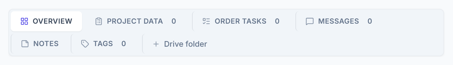 Order tabs with the Drive folder button