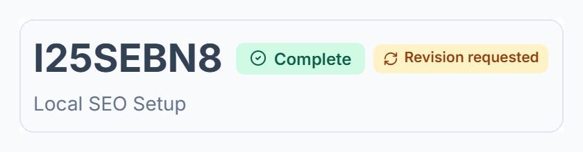 Complete order with the Revision requested label
