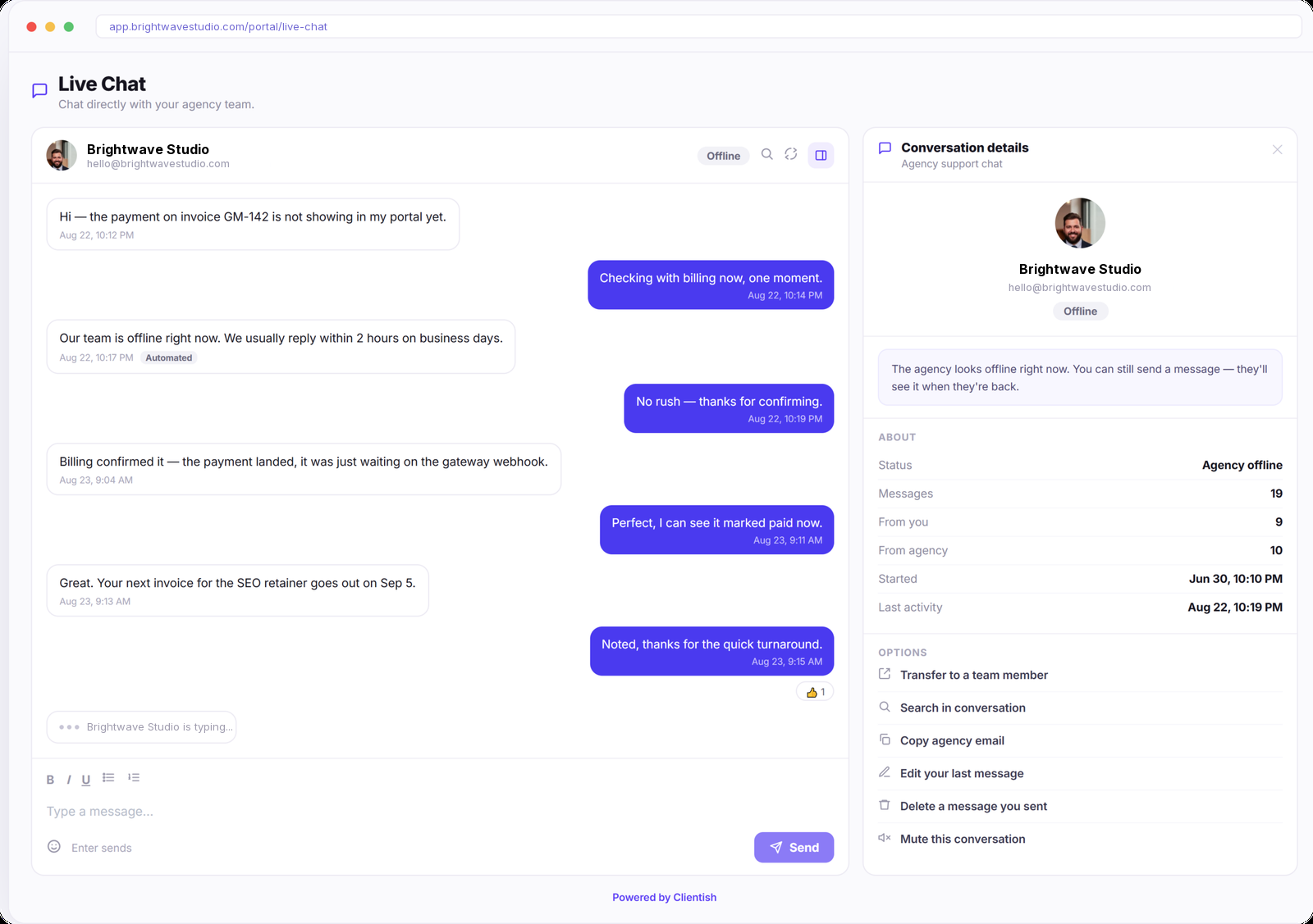 A Chat Window, Not an Email Chain